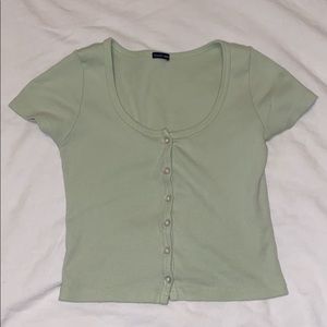 Brandy Melville green zelly top